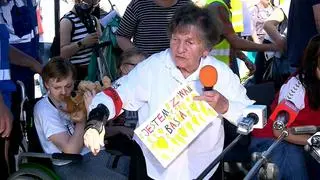 Wanda Traczyk-Stawska wspierała protestujących w Sejmie (2018)