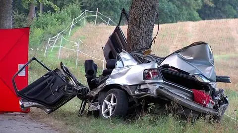 Kołtki. Nastolatek za kierownicą, uderzył w drzewo, zginął na miejscu