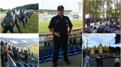 Poznański policjant uczył w Birmie, jak zarządzać tłumem. "Wielka życiowa przygoda"