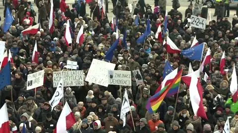 "Kaczor precz!" na manifestacji KOD w Poznaniu