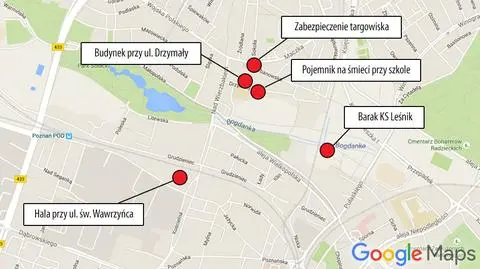 Seria pożarów w Poznaniu. "Ten sam czas, to samo miejsce"