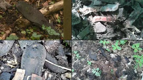 Porządkują rzeczy z obozu w Sztutowie