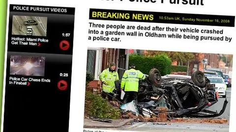 Uciekali przed policją, zginęli na murze