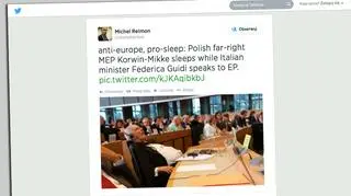 Janusz Korwin-Mikke został we wtorek gwiazdą Twittera 