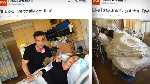 Żona rodzi, a Robbie Williams tańczy i śpiewa. "Możesz przestać?!"