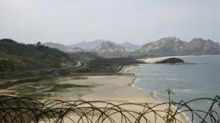 Granica między dwoma koreańskimi państwami w Goseong, w prowincji Gangwon