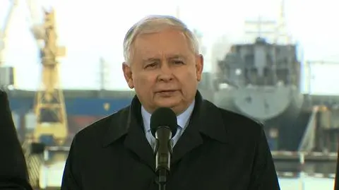 Jarosław Kaczyński wygłosił krótkie oświadczenie w Szczecinie 