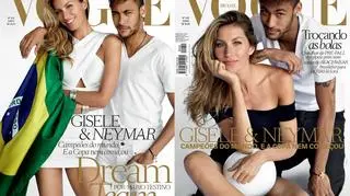 Gisele Bündchen i Neymar na okładce brazylijskiej edycji "Vogue'a" reklamują mundial