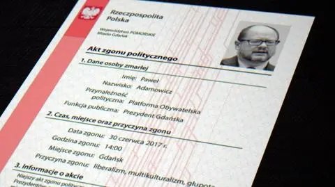 Wystawili Pawłowi Adamowiczowi "polityczny akt zgonu"