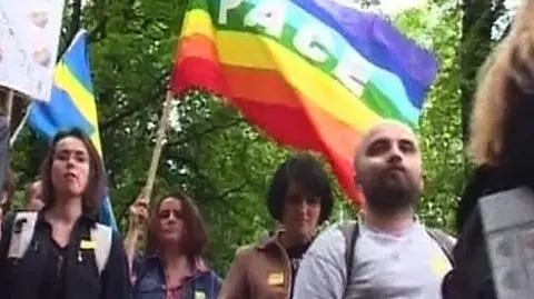 Geje i Wszechpolacy na ulicach Krakowa