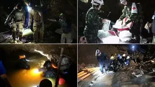 Kadry z nagrania zarejestrowanego podczas akcji ratunkowej.