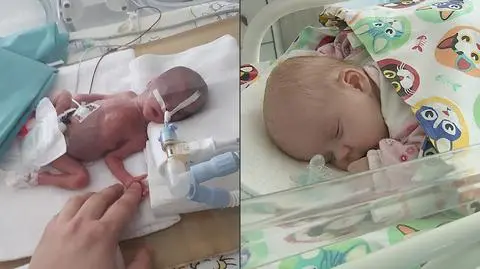 Mała-duża Lilianna wychodzi ze szpitala do domu