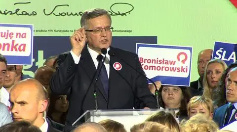 Bronisław Komorowski podczas spotkania z wyborcami w Gliwicach 