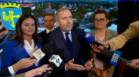 Schetyna i Lubnauer na konwencji wyborczej w Opolu