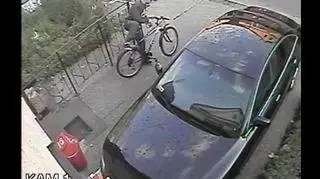 Sprawca wsiadł na rower i spokojnie odjechał