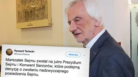 Terlecki zwołał Konwent Seniorów i Prezydium Sejmu 