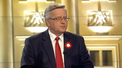 Bronisław Komorowski, former Polish president in "Fakty po Faktach" in TVN24