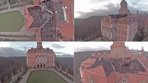 Pożar na Zamku Książ. Trwa liczenie strat, mogą wynieść milion złotych