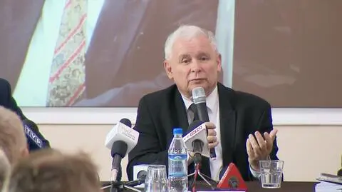Jarosław Kaczyński w czasie prezentacji autobiografii