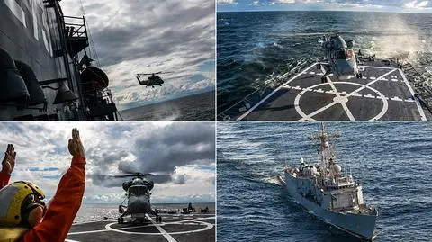 Manewry na Bałtyku. Polscy piloci ćwiczą lądowania na fregacie