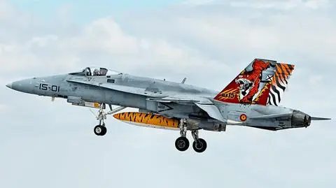 Rosyjskie Su-27 często latają nad Bałtykiem. Misję NATO pełnią tam obecnie m.in. hiszpańskie F-18