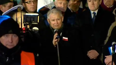 Jarosław Kaczyński przemawiał na czwartkowym marszu