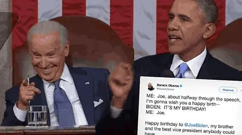 Biden miał urodziny. Obama złożył życzenia urodzinowe memem