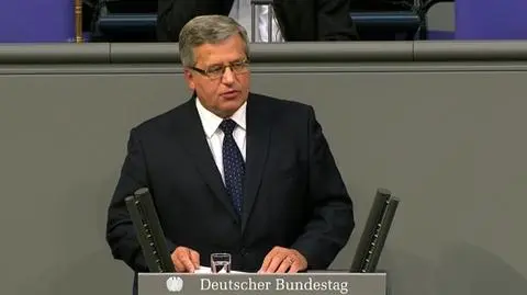Prezydent Komorowski przemawiał w Bundestagu
