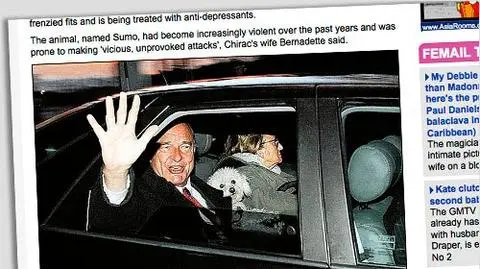 Chirac pogryziony przez pieska