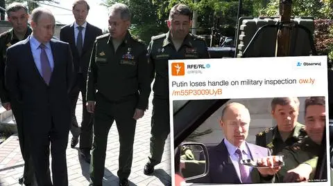 Wpadka podczas wizyty Putina w Soczi. Urwana klamka do wojskowego wozu