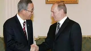 Ban Ki Mun z Putinem w 2008 roku