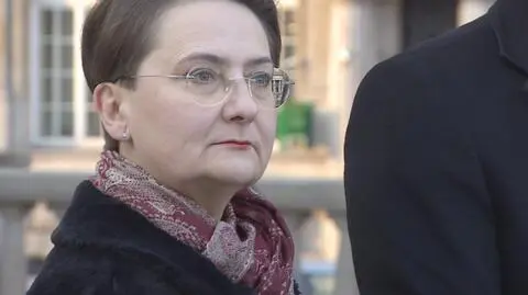 Joanna Jaśkowiak na strajku kobiet w 2017 roku