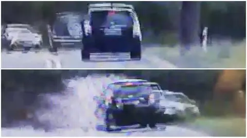 One-second distraction and a head-on collision. Luckily no one got injured