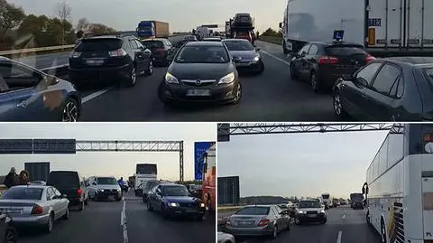 Jechali pod prąd korytarzem ratunkowym. Pogotowie publikuje nagranie