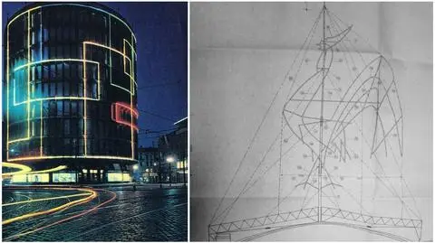 Kogut mógł przyćmić koziołki. 
Potężny neon sprzed pół wieku