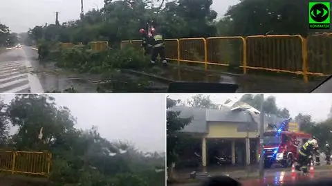 Heavy rainfall and strong wind over Poland