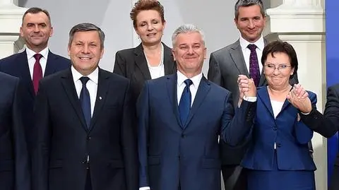 Desygnowana na premiera marszałek Sejmu Ewa Kopacz podczas oficjalnego ogłoszenia składu swojego rządu