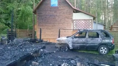Drewniany domek doszczętnie spłonął