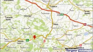 TIR wjechał do rowu na drodze krajowej nr 3