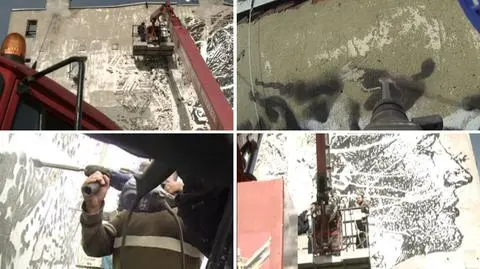 Łódzki mural jak płaskorzeźba. Zobacz, jak powstawał