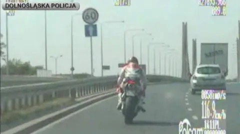 Wrocław: motocyklista pędził 159 km/h