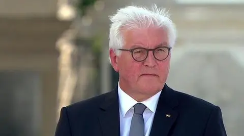 Prezydent Niemiec Frank-Walter Steinmeier przemawiał w Warszawie