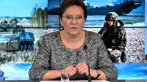 Ewa Kopacz na konferencji prasowej