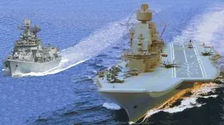 Grafika ukazująca lotniskowiec już w służbie