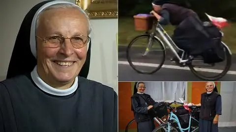 Siostra Leopolda podbiła media, pędząc rowerem z prędkością 60 km/h do Santiago de Compostela. Z zakonnicą rozmawiała reporterka programu "15 na żywo"