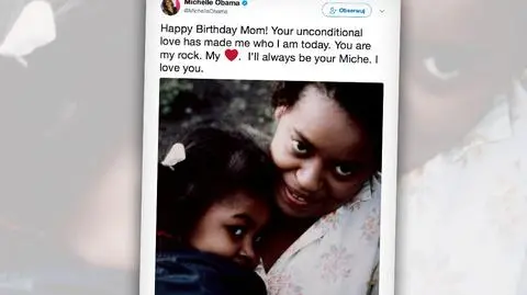 Michelle Obama złożyła życzenia mamie