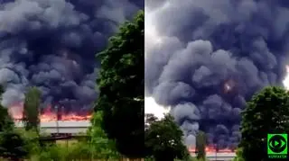 Kłęby dymu widoczne były z daleka