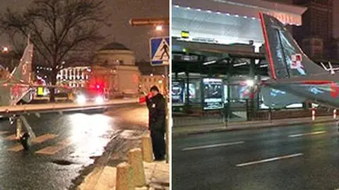 Samolot przejechał 
ulicami Warszawy