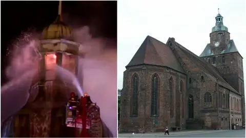 Pożar wybuchł na wieży katedry