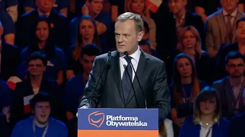 Donald Tusk przemawiał podcza skonwencji PO w Sopocie